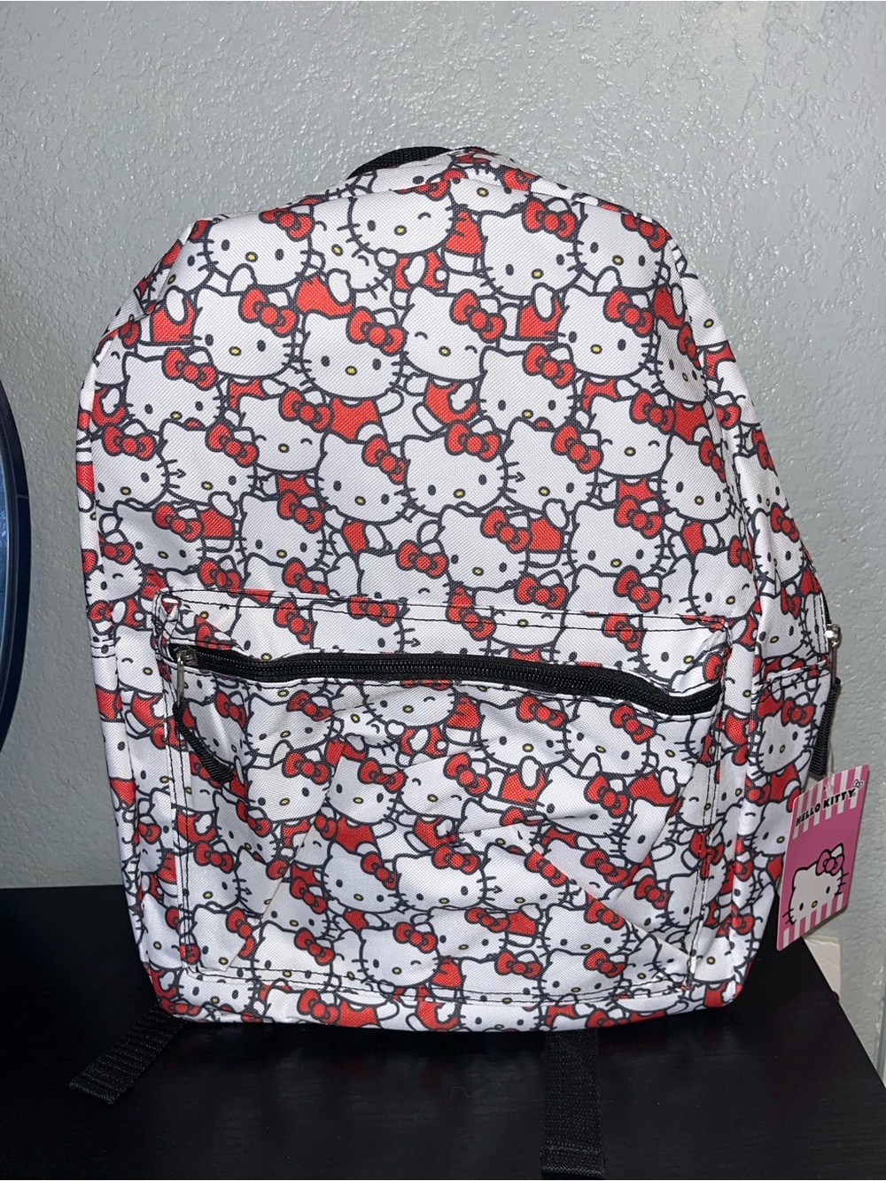 Hello Kitty White and Red All-Over Print Kids Backpack